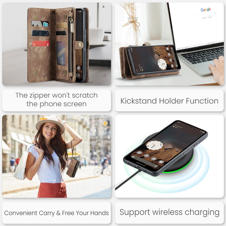 For Google Pixel 9 / 9 Pro CaseMe 008 Detachable Multifunctional Leather Phone Case