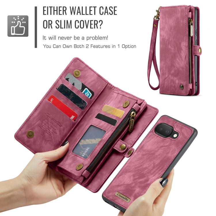 For Google Pixel 9a CaseMe 008 Detachable Multifunctional Leather Phone Case