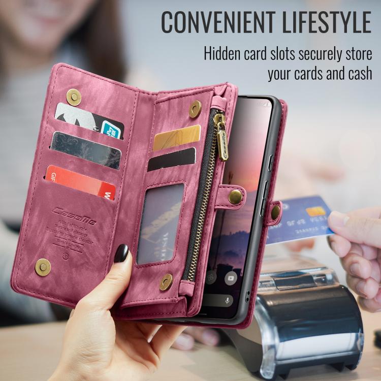 For Google Pixel 9a CaseMe 008 Detachable Multifunctional Leather Phone Case