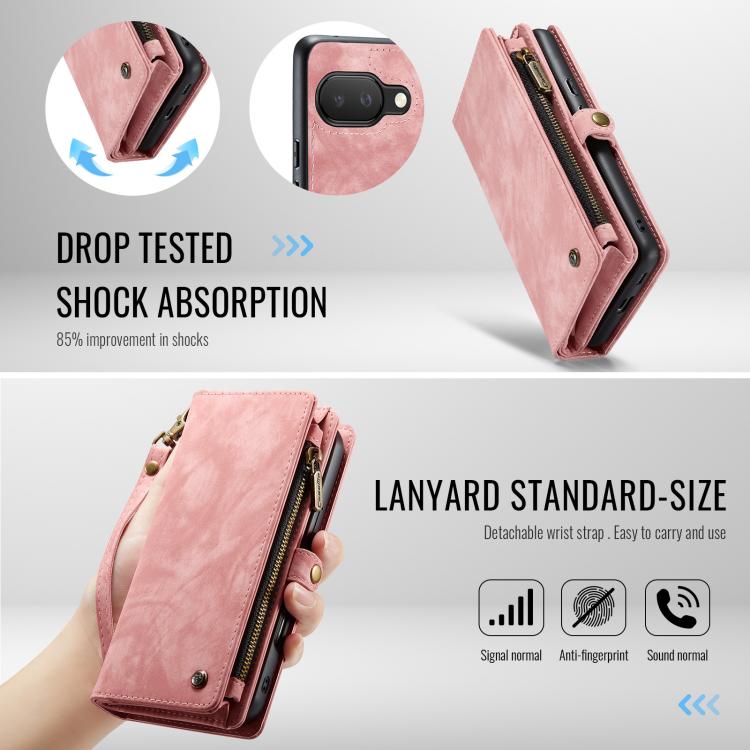 For Google Pixel 9a CaseMe 008 Detachable Multifunctional Leather Phone Case