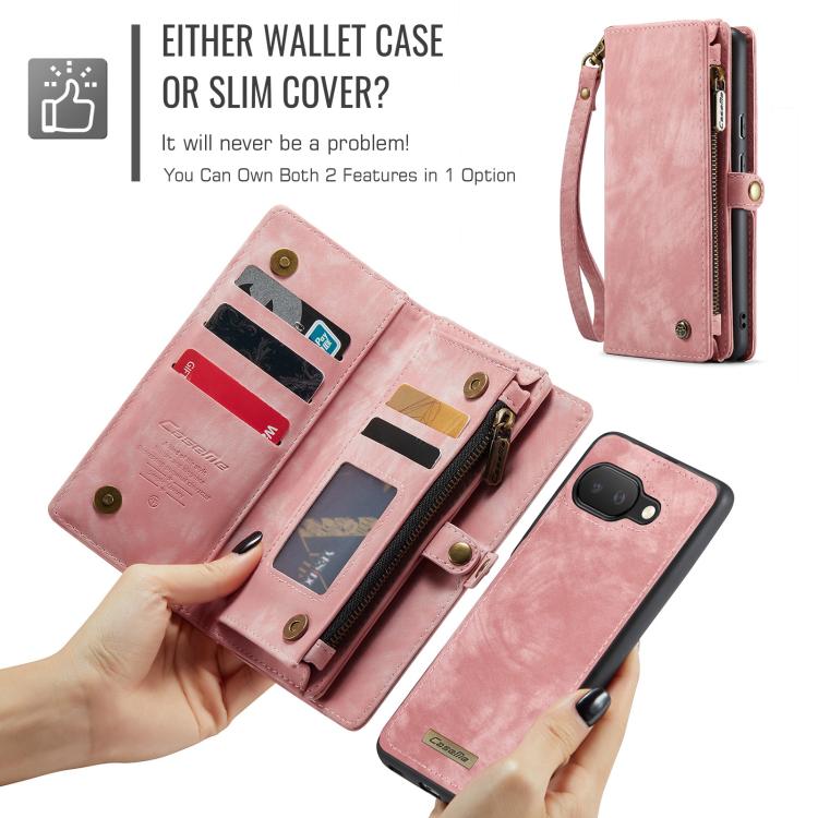 For Google Pixel 9a CaseMe 008 Detachable Multifunctional Leather Phone Case