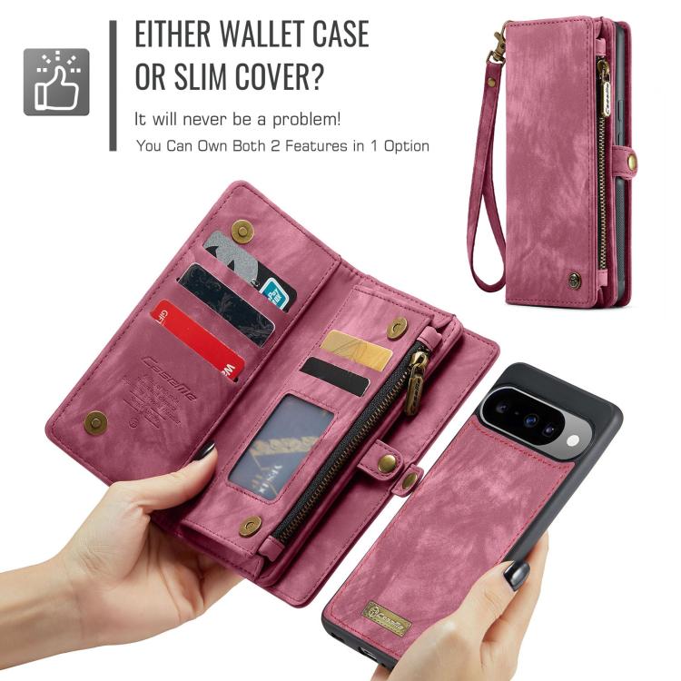 For Google Pixel 10 / 10 Pro CaseMe 008 Detachable Multifunctional Leather Phone Case