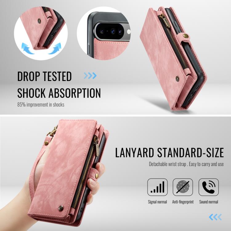 For Google Pixel 10 / 10 Pro CaseMe 008 Detachable Multifunctional Leather Phone Case