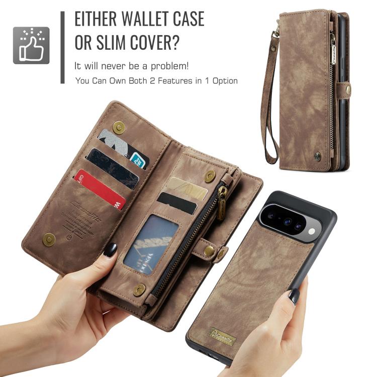 For Google Pixel 10 / 10 Pro CaseMe 008 Detachable Multifunctional Leather Phone Case