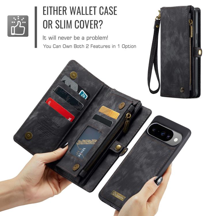 For Google Pixel 10 / 10 Pro CaseMe 008 Detachable Multifunctional Leather Phone Case