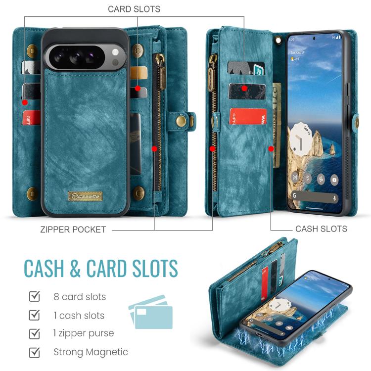 For Google Pixel 10 Pro XL CaseMe 008 Detachable Multifunctional Leather Phone Case