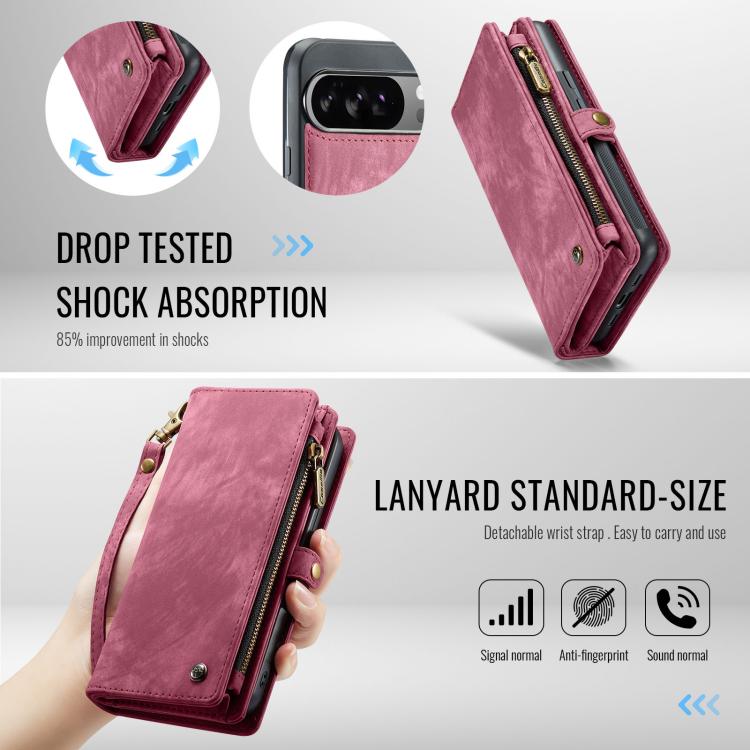 For Google Pixel 10 Pro XL CaseMe 008 Detachable Multifunctional Leather Phone Case