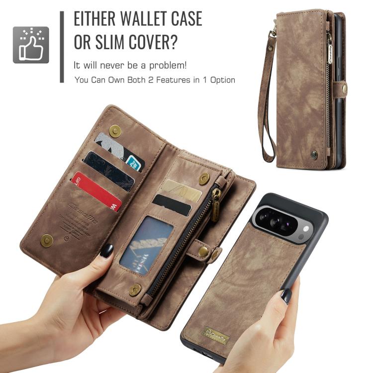 For Google Pixel 10 Pro XL CaseMe 008 Detachable Multifunctional Leather Phone Case