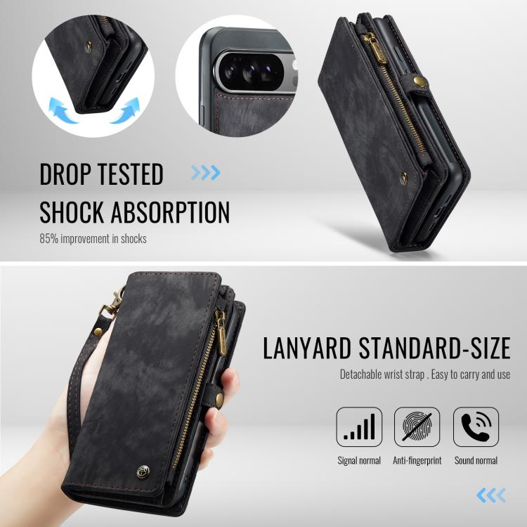 For Google Pixel 10 Pro XL CaseMe 008 Detachable Multifunctional Leather Phone Case