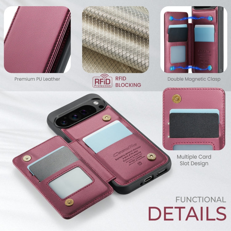For Google Pixel 9 Pro XL CaseMe C22 Card Slots Holder RFID Anti-theft Phone Case
