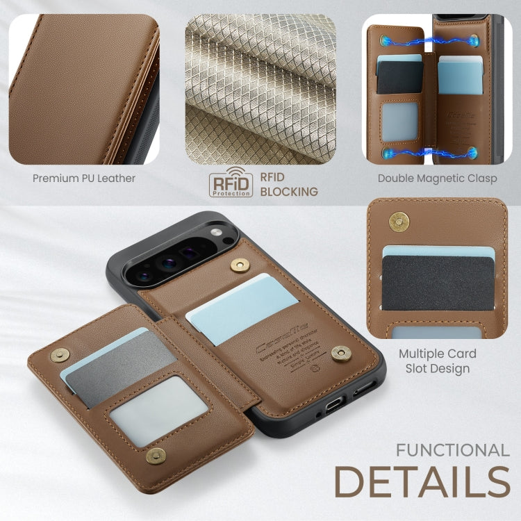 For Google Pixel 9 Pro XL CaseMe C22 Card Slots Holder RFID Anti-theft Phone Case