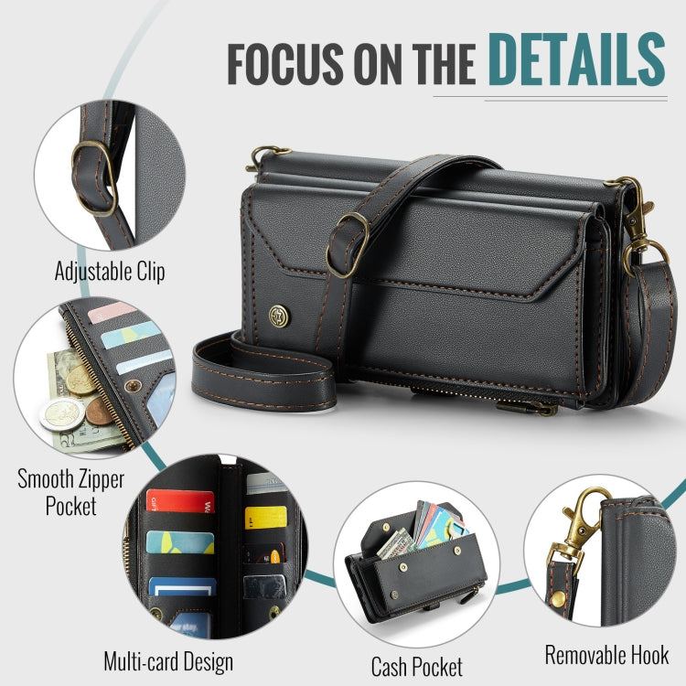 For Google Pixel 9 Pro XL / 10 Pro XL CaseMe C36 Card Slots Zipper Wallet RFID Anti-theft Leather Phone Case