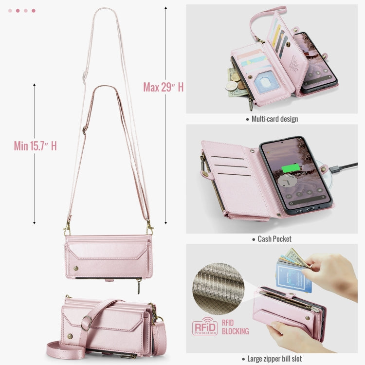 For Google Pixel 9 Pro XL / 10 Pro XL CaseMe C36 Card Slots Zipper Wallet RFID Anti-theft Leather Phone Case
