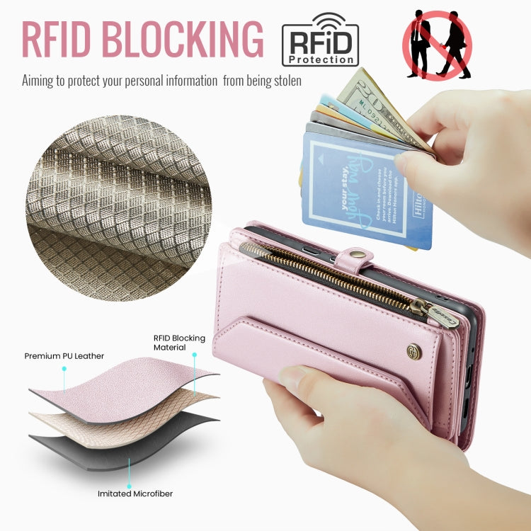 For Google Pixel 9 Pro XL / 10 Pro XL CaseMe C36 Card Slots Zipper Wallet RFID Anti-theft Leather Phone Case