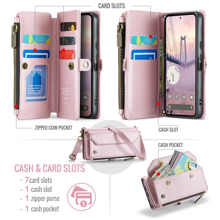 For Google  Pixel 10 / 10 Pro / 9 CaseMe C36 Card Slots Zipper Wallet RFID Anti-theft Leather Phone Case