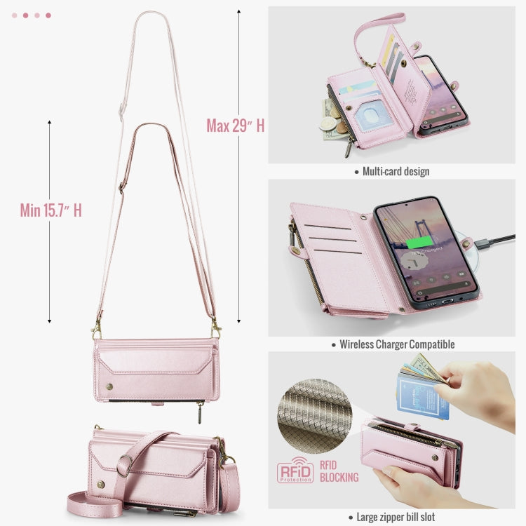 For Google  Pixel 10 / 10 Pro / 9 CaseMe C36 Card Slots Zipper Wallet RFID Anti-theft Leather Phone Case