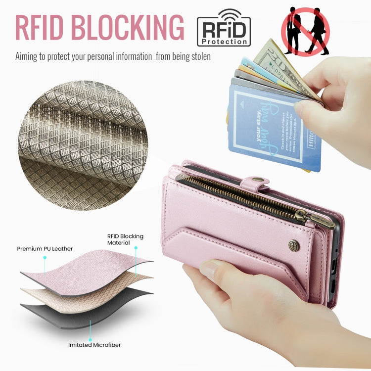 For Google  Pixel 10 / 10 Pro / 9 CaseMe C36 Card Slots Zipper Wallet RFID Anti-theft Leather Phone Case