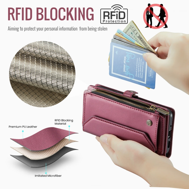 For Google  Pixel 10 / 10 Pro / 9 CaseMe C36 Card Slots Zipper Wallet RFID Anti-theft Leather Phone Case