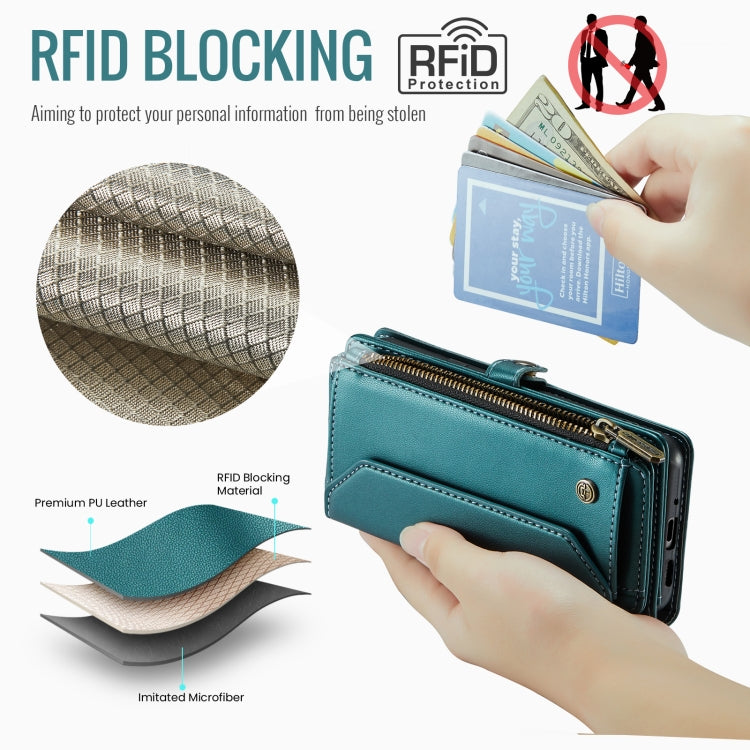 For Google  Pixel 10 / 10 Pro / 9 CaseMe C36 Card Slots Zipper Wallet RFID Anti-theft Leather Phone Case