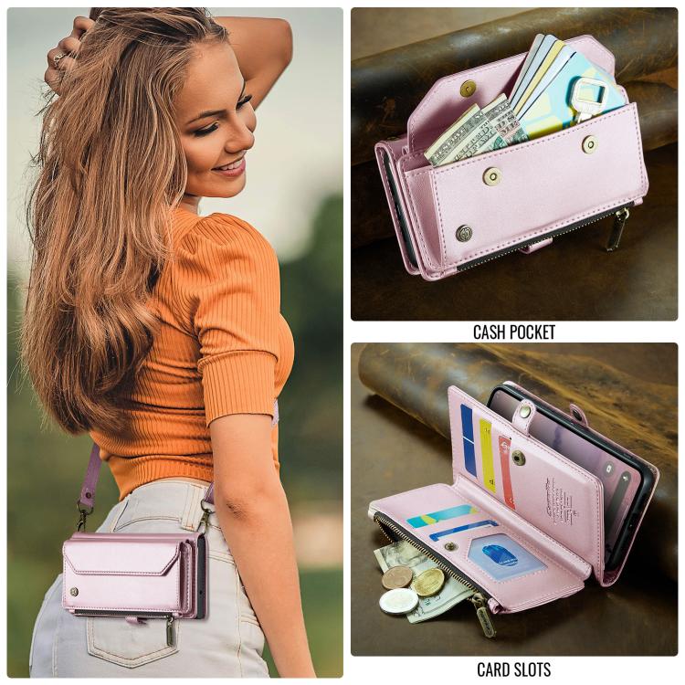 For Google Pixel  10a CaseMe C36 Card Slots Zipper Wallet RFID Anti-theft Leather Phone Case