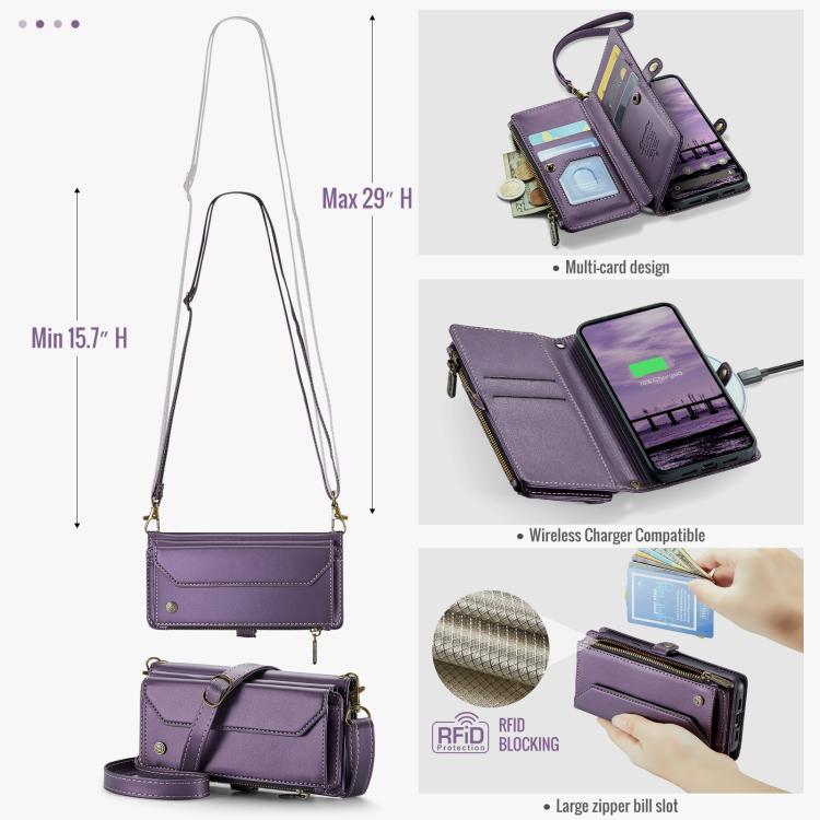 For Google Pixel  10a CaseMe C36 Card Slots Zipper Wallet RFID Anti-theft Leather Phone Case