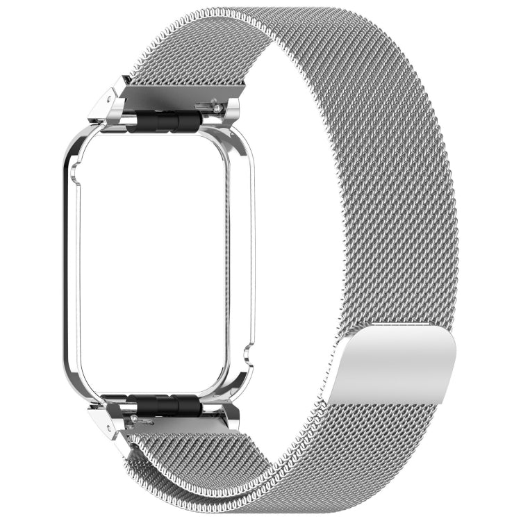 For Xiaomi Mi Band 8 Pro Metal Frame + Milan Magnetic Stainless Steel Integrated Watch Band