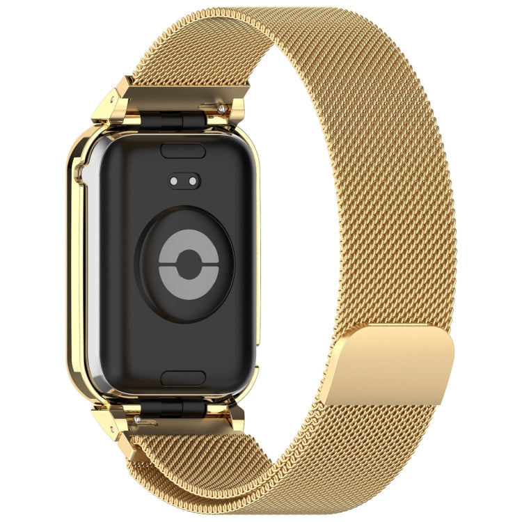 For Xiaomi Mi Band 8 Pro Metal Frame + Milan Magnetic Stainless Steel Integrated Watch Band