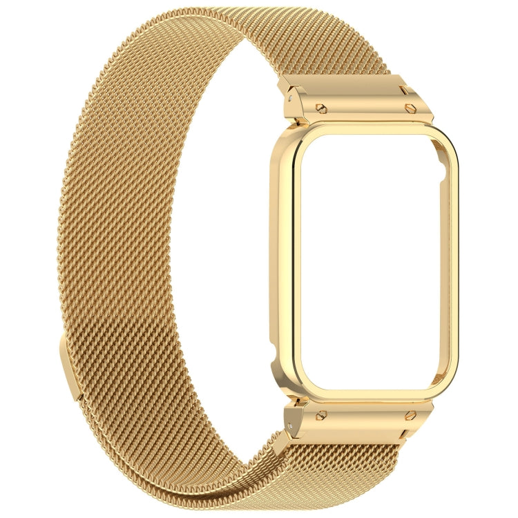 For Xiaomi Mi Band 8 Pro Metal Frame + Milan Magnetic Stainless Steel Integrated Watch Band