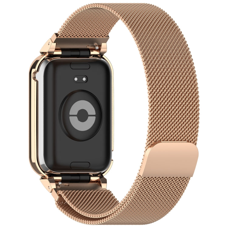 For Xiaomi Mi Band 8 Pro Metal Frame + Milan Magnetic Stainless Steel Integrated Watch Band