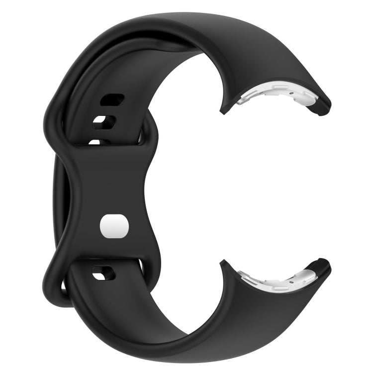For Google Pixel Watch 4 / Watch 3 45mm Solid Color Butterfly Buckle Silicone Watch Band, Size:L