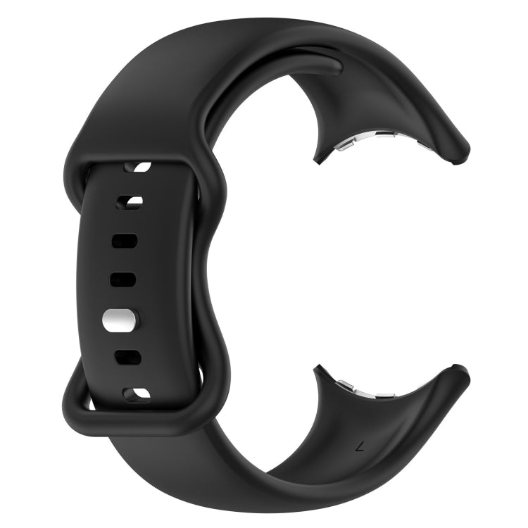 For Google Pixel Watch 4 / Watch 3 45mm Solid Color Butterfly Buckle Silicone Watch Band, Size:L