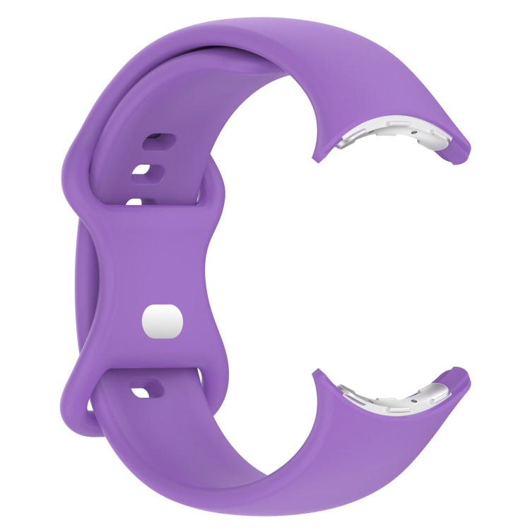 For Google Pixel Watch 4 / Watch 3 45mm Solid Color Butterfly Buckle Silicone Watch Band, Size:L