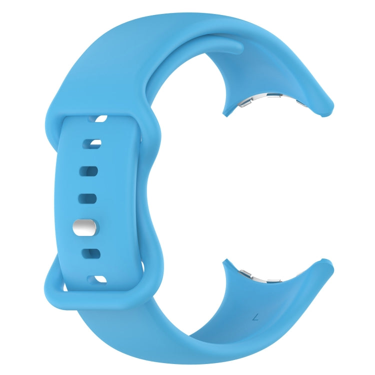 For Google Pixel Watch 4 / Watch 3 45mm Solid Color Butterfly Buckle Silicone Watch Band, Size:L