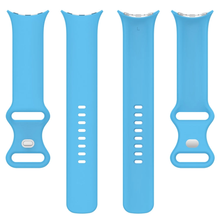 For Google Pixel Watch 4 / Watch 3 45mm Solid Color Butterfly Buckle Silicone Watch Band, Size:L
