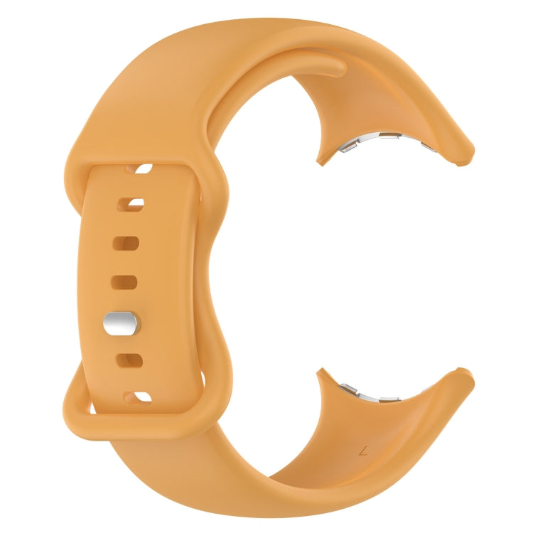For Google Pixel Watch 4 / Watch 3 45mm Solid Color Butterfly Buckle Silicone Watch Band, Size:L