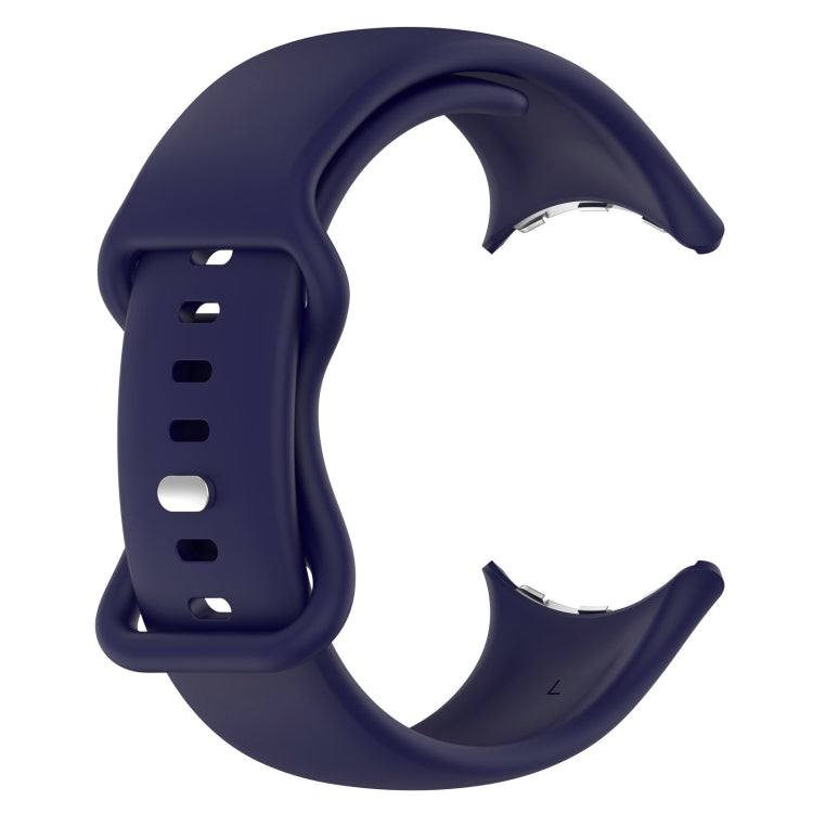 For Google Pixel Watch 4 / Watch 3 45mm Solid Color Butterfly Buckle Silicone Watch Band, Size:L