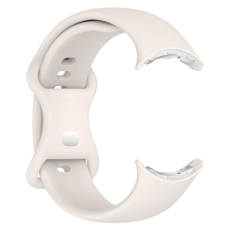 For Google Pixel Watch 4 / Watch 3 45mm Solid Color Butterfly Buckle Silicone Watch Band, Size:L