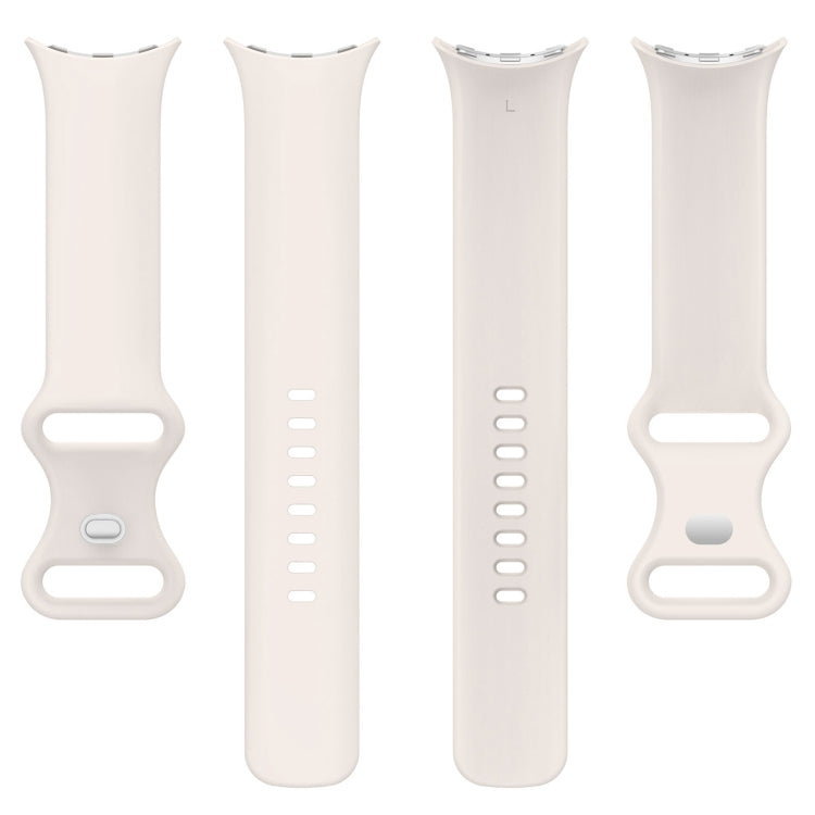 For Google Pixel Watch 4 / Watch 3 45mm Solid Color Butterfly Buckle Silicone Watch Band, Size:L