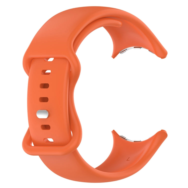 For Google Pixel Watch 4 / Watch 3 45mm Solid Color Butterfly Buckle Silicone Watch Band, Size:L