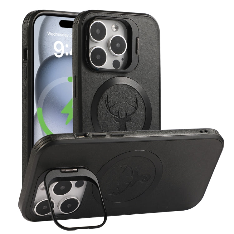 For iPhone 13 Pro Elk Lens Holder Magsafe Shockproof Phone Case