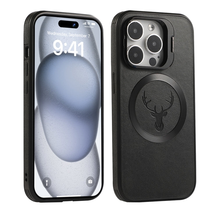 For iPhone 14 Elk Lens Holder Magsafe Shockproof Phone Case