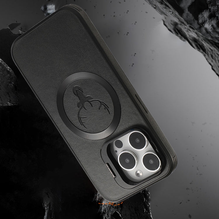 For iPhone 13 Elk Lens Holder Magsafe Shockproof Phone Case