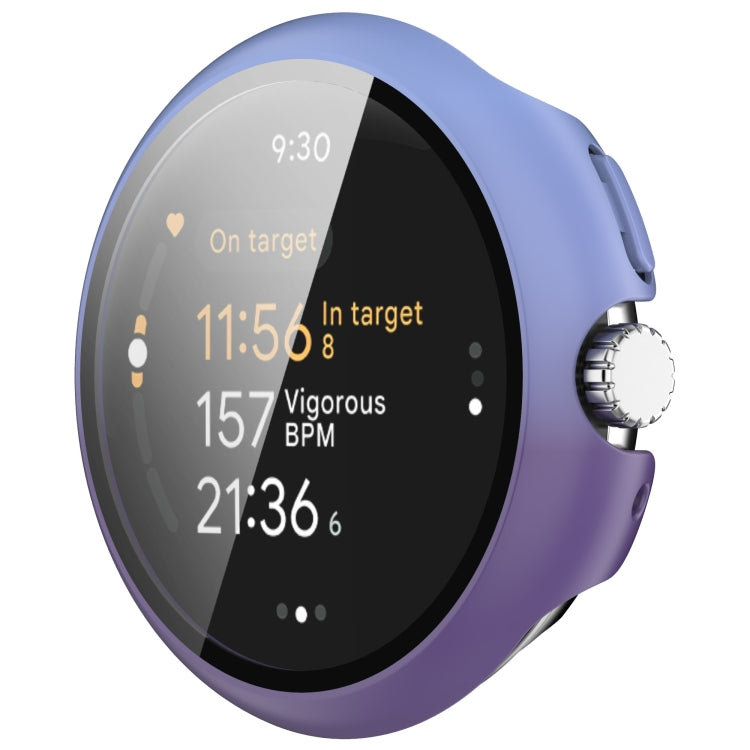 For Google Pixel Watch 3 45mm PC + Tempered Film Integrated Watch Protective Case