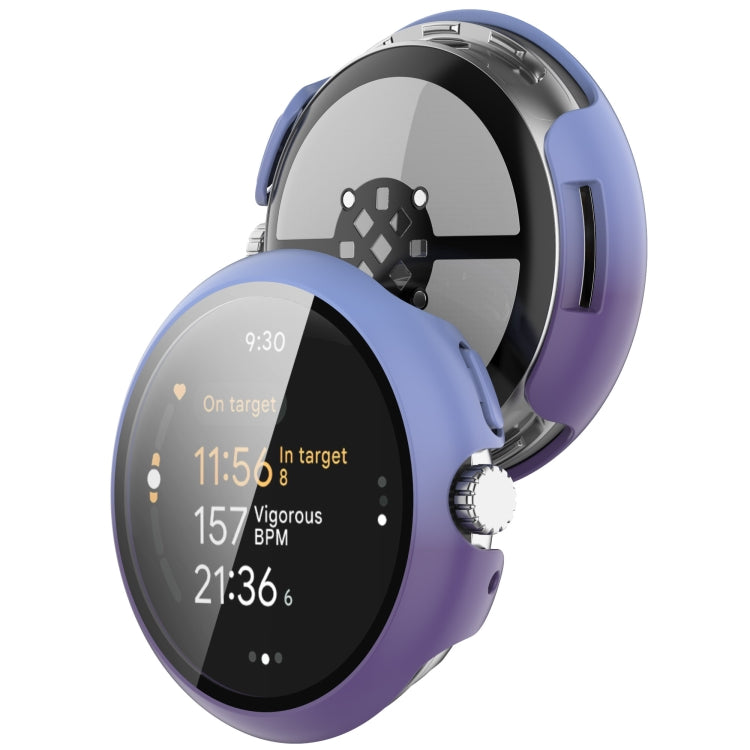 For Google Pixel Watch 3 45mm PC + Tempered Film Integrated Watch Protective Case