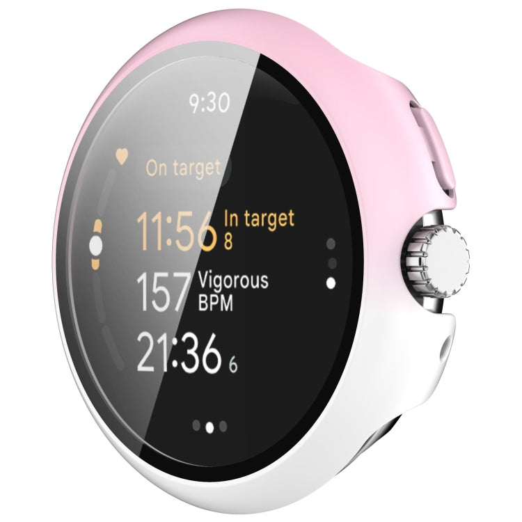 For Google Pixel Watch 3 45mm PC + Tempered Film Integrated Watch Protective Case