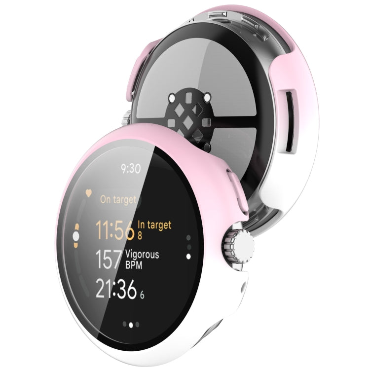 For Google Pixel Watch 3 45mm PC + Tempered Film Integrated Watch Protective Case