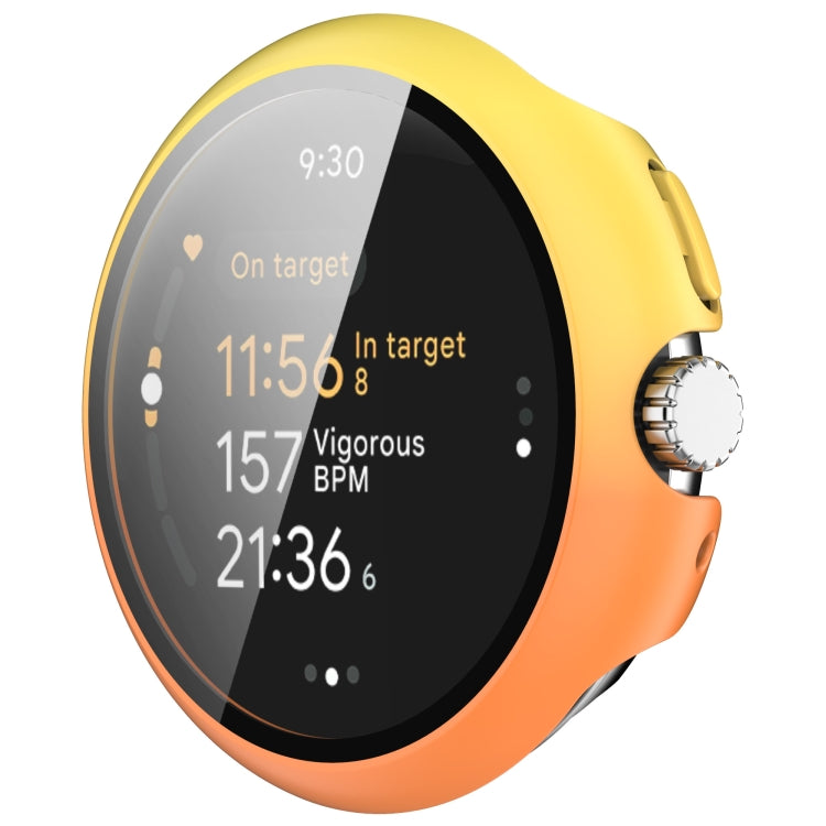 For Google Pixel Watch 3 45mm PC + Tempered Film Integrated Watch Protective Case