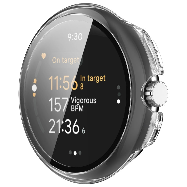 For Google Pixel Watch 3 45mm PC + Tempered Film Integrated Watch Protective Case