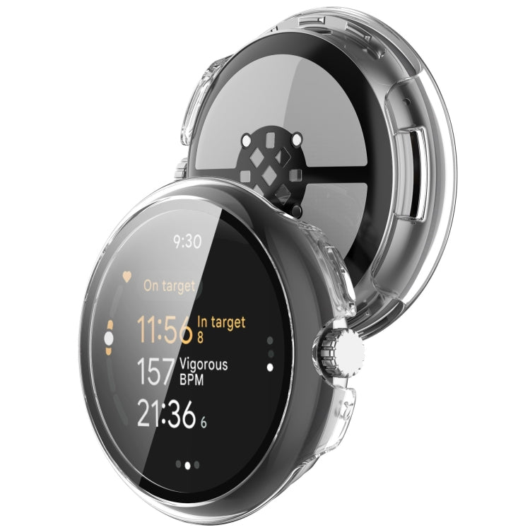 For Google Pixel Watch 3 45mm PC + Tempered Film Integrated Watch Protective Case