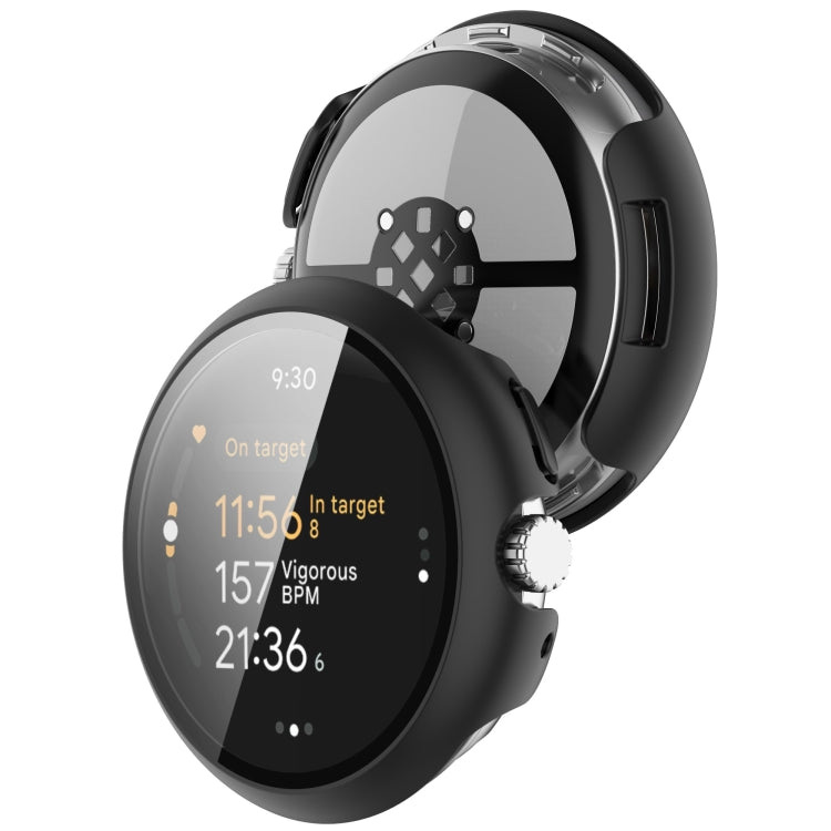 For Google Pixel Watch 3 45mm PC + Tempered Film Integrated Watch Protective Case